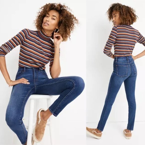 Madewell Denim - Madewell 10 Inch High Rise Skinny Jeans in Tarren Wash Thermolite Size 27